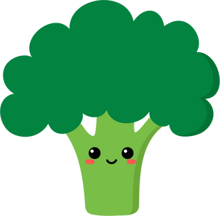 Cute Kawaii Broccoli, Cute Vegetable