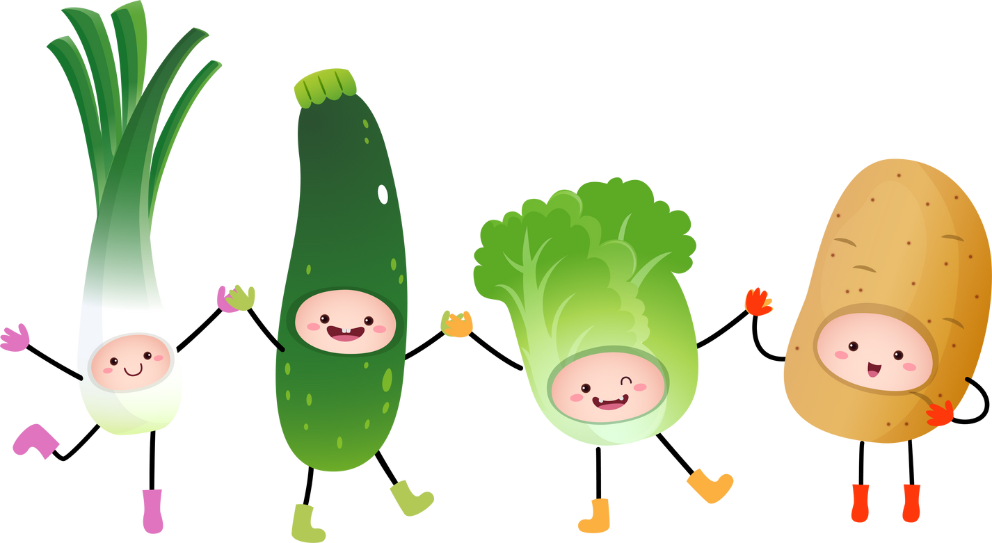 Children in a Vegetable Costumes